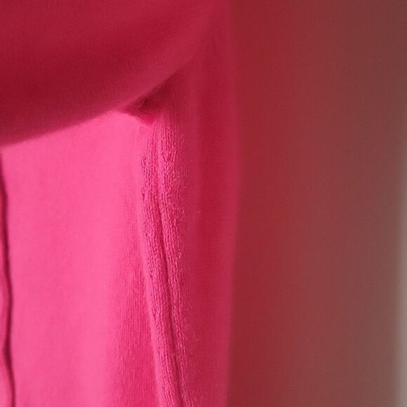 NEW VTG Express Pink XS Cashmere Sweater Cardigan Y2K Coquette Fitted 50s 60s - Picture 9 of 13
